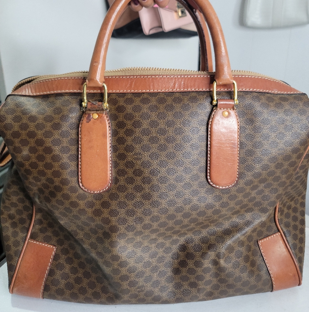 Vintage Celine MacadamLeather Boston Bag - Picture 2 of 10